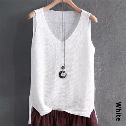 Loose Vest Women's Summer Knitted Bottoming Shirt T-shirt Inner Wear Blouse