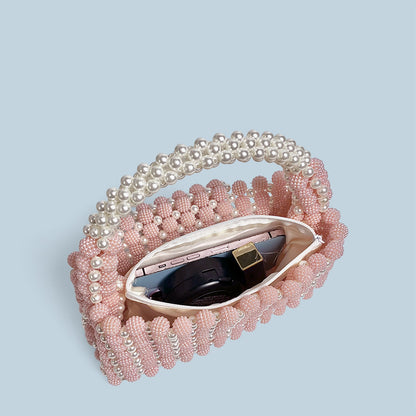 Waxberry Pearl Handmade Beaded Handbag – Luxury Evening & Party Purse