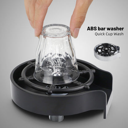 High-Pressure Cup Washer for Sink – Automatic Faucet Attachment for Mugs, Bottles & Glasses