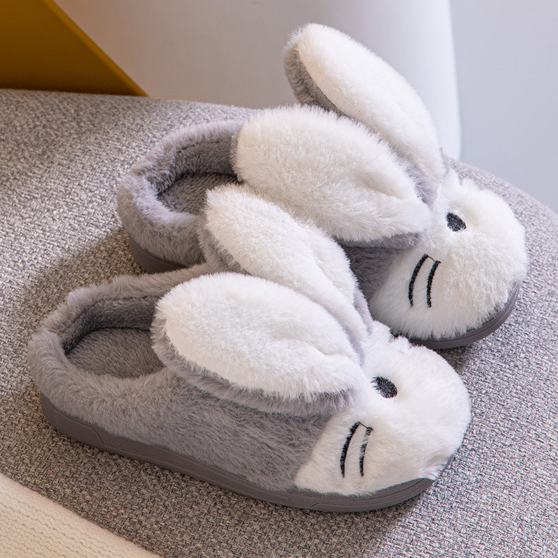 Cartoon Bunny Warm Children’s Slippers – Kids Plush Winter Indoor Home Shoes