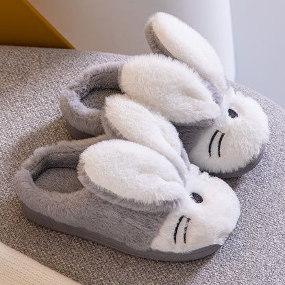 Cartoon Bunny Warm Children’s Slippers – Kids Plush Winter Indoor Home Shoes
