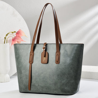 Leather Pattern Shoulder Messenger Bag – Versatile Women’s Handbag & Tote