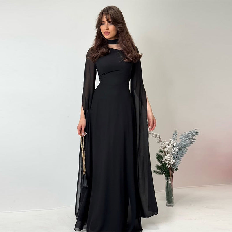 Women’s Slim-Fit Long Sleeve Maxi Dress – Elegant Bodycon Evening Party Wear