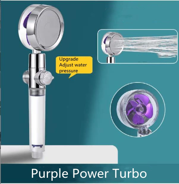360° Rotating High Pressure Shower Head with Fan – Water Saving Spa Spray Nozzle