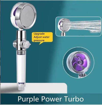 360° Rotating High Pressure Shower Head with Fan – Water Saving Spa Spray Nozzle