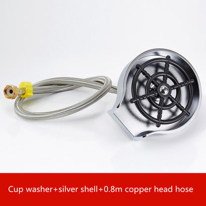 High-Pressure Cup Washer for Sink – Automatic Faucet Attachment for Mugs, Bottles & Glasses
