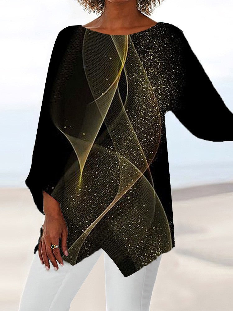 Butterfly Flying Digital Printing Women's Long-sleeved Top