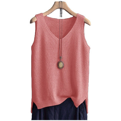 Loose Vest Women's Summer Knitted Bottoming Shirt T-shirt Inner Wear Blouse
