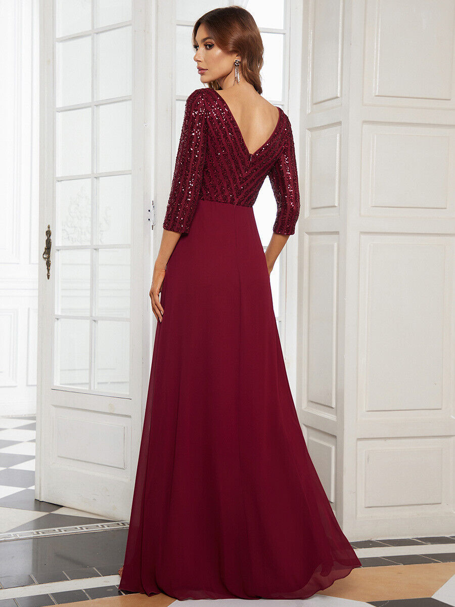 Elegant Sequin Evening Gown – Large Swing Long Party Dress for Women