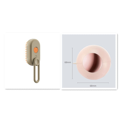 3-in-1 Cat & Dog Steam Grooming Brush – Electric Pet Hair Removal & Massage Comb