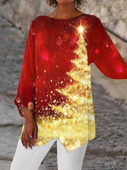Butterfly Flying Digital Printing Women's Long-sleeved Top