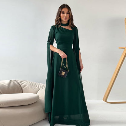 Women’s Slim-Fit Long Sleeve Maxi Dress – Elegant Bodycon Evening Party Wear