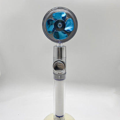 360° Rotating High Pressure Shower Head with Fan – Water Saving Spa Spray Nozzle