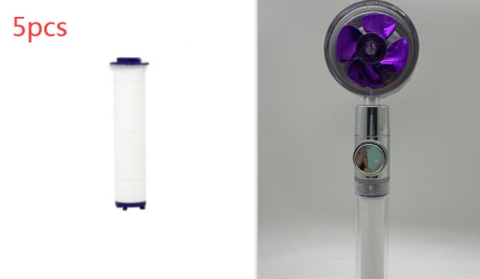 360° Rotating High Pressure Shower Head with Fan – Water Saving Spa Spray Nozzle