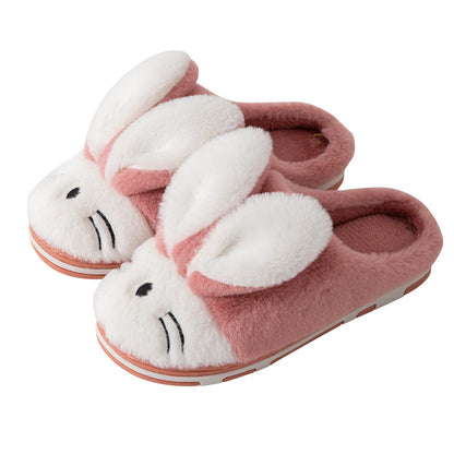 Cartoon Bunny Warm Children’s Slippers – Kids Plush Winter Indoor Home Shoes