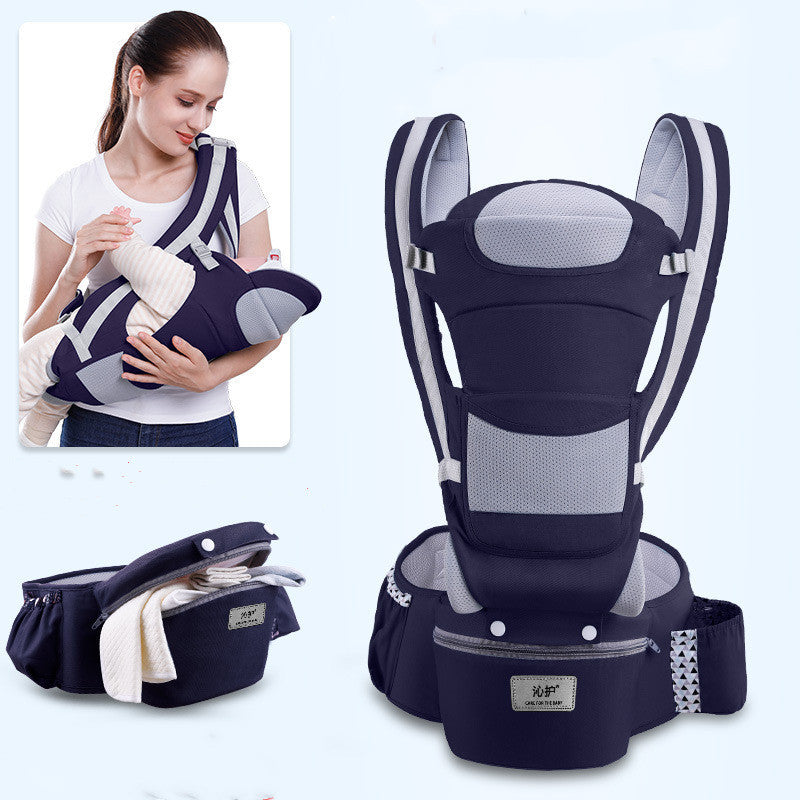 Multi-Functional Baby Carrier with Waist Stool – Ergonomic Infant Hip Seat for Parents