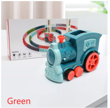 Domino Train Toy – Automatic Electric Domino Laying Puzzle Car for Kids