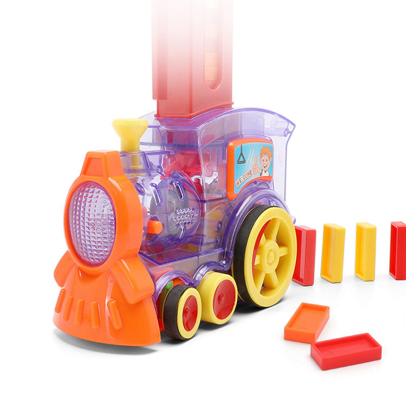 Domino Train Toy – Automatic Electric Domino Laying Puzzle Car for Kids
