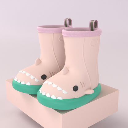 Shark Design Kids Rain Boots – Waterproof Rubber Shoes for Boys & Girls