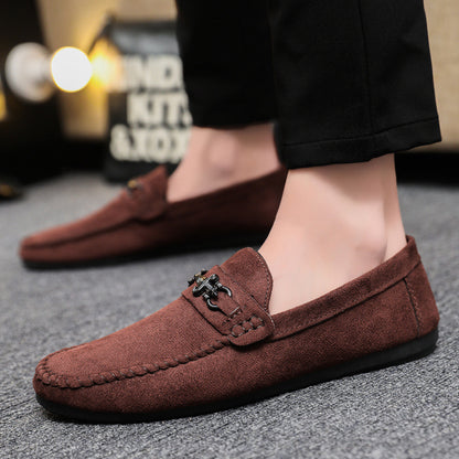 Waterproof Leather Men’s Loafers – Casual Slip-On Sports Shoes