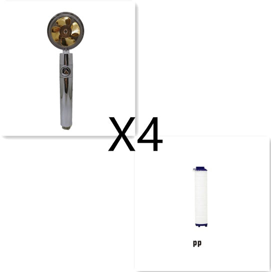 360° Rotating High Pressure Shower Head with Fan – Water Saving Spa Spray Nozzle
