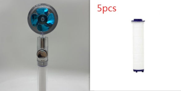 360° Rotating High Pressure Shower Head with Fan – Water Saving Spa Spray Nozzle