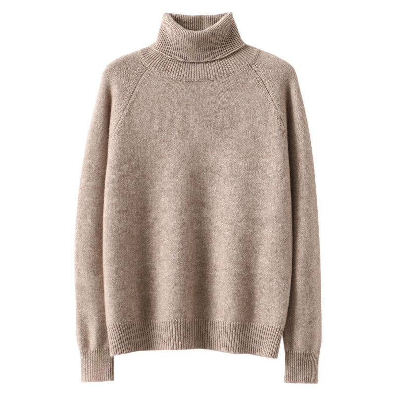 Women’s Slim Fit High Collar Sweater – Long-Sleeved Knitted Winter Top