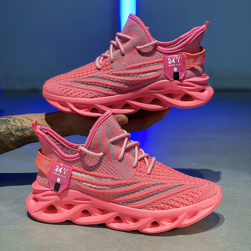 Unisex Flyknit Breathable Casual Sneakers – Lightweight Mesh Running Shoes