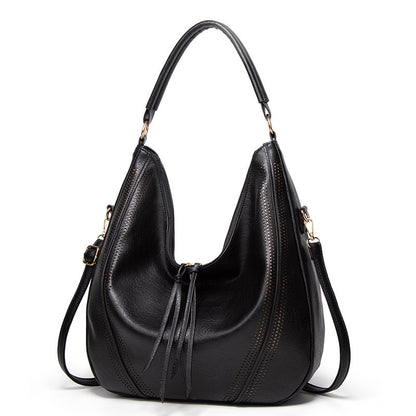 Women’s Casual Tassel Shoulder Bag – Large Capacity Everyday Tote