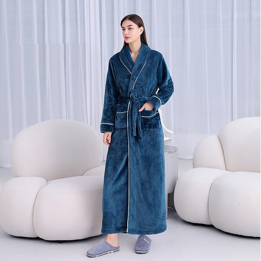 Women’s Plus Size Plush Bathrobe – Warm Winter Lounge Wear