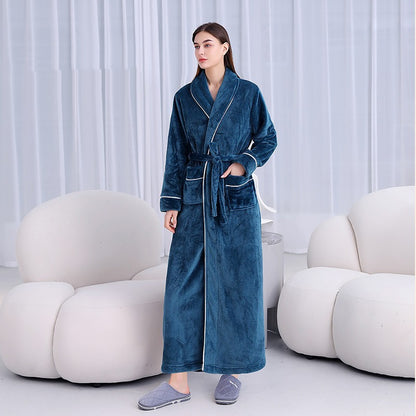 Women’s Plus Size Plush Bathrobe – Warm Winter Lounge Wear