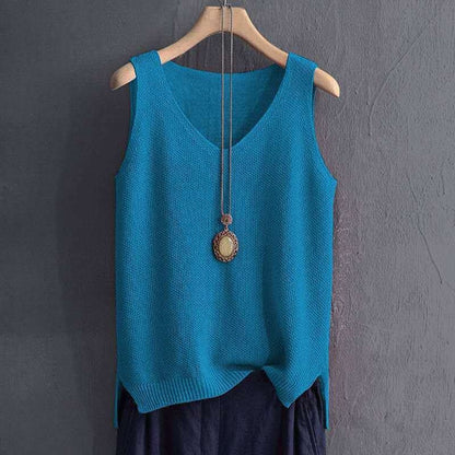 Loose Vest Women's Summer Knitted Bottoming Shirt T-shirt Inner Wear Blouse