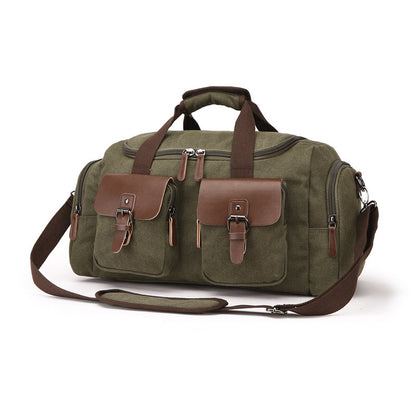 European American Style Canvas Travel Bag – Portable Duffel & Shoulder Bag
