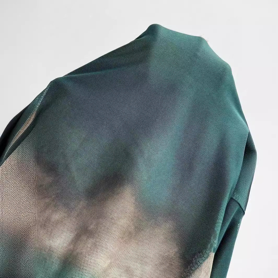 Women’s Tie-Dye Slim Fit Maxi Dress – Long Sleeve Bodycon Party Wear