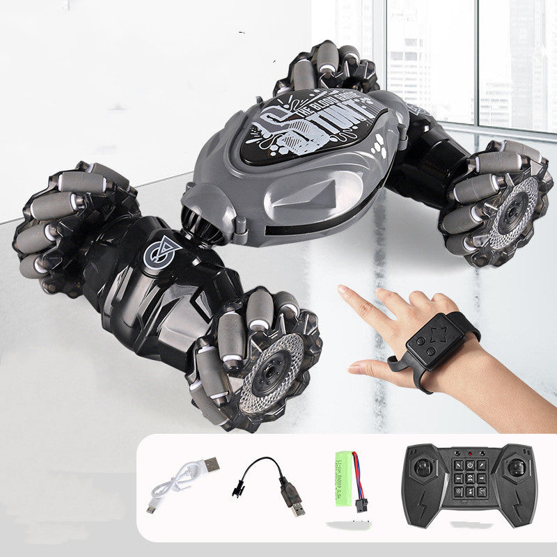 Gesture Sensing RC Transforming Car – 360° Twisting Drift Remote Control Stunt Vehicle with Wrist Watch Control