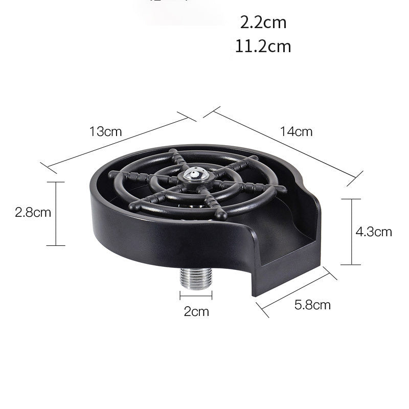 High-Pressure Cup Washer for Sink – Automatic Faucet Attachment for Mugs, Bottles & Glasses