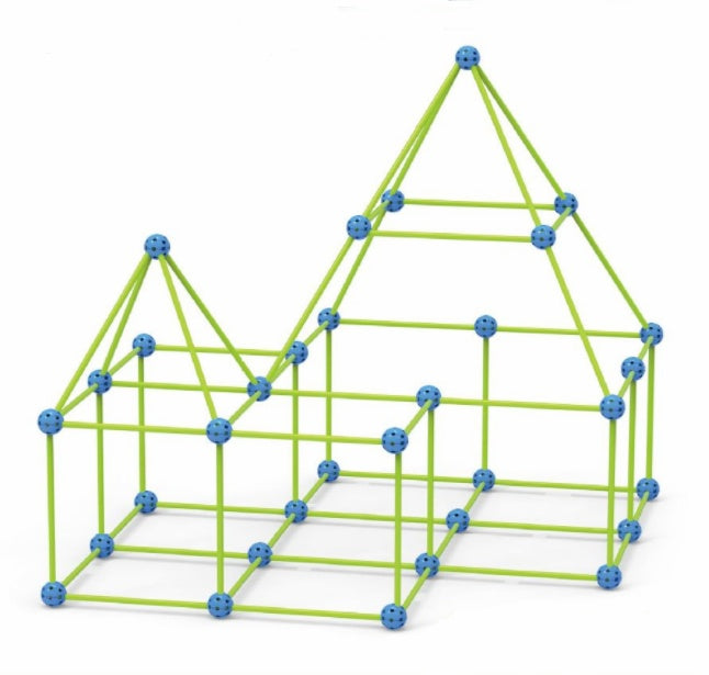Fort Building Kit for Kids – DIY Construction Blocks Set for Tents, Castles & Playhouses