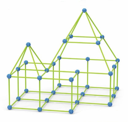 Fort Building Kit for Kids – DIY Construction Blocks Set for Tents, Castles & Playhouses