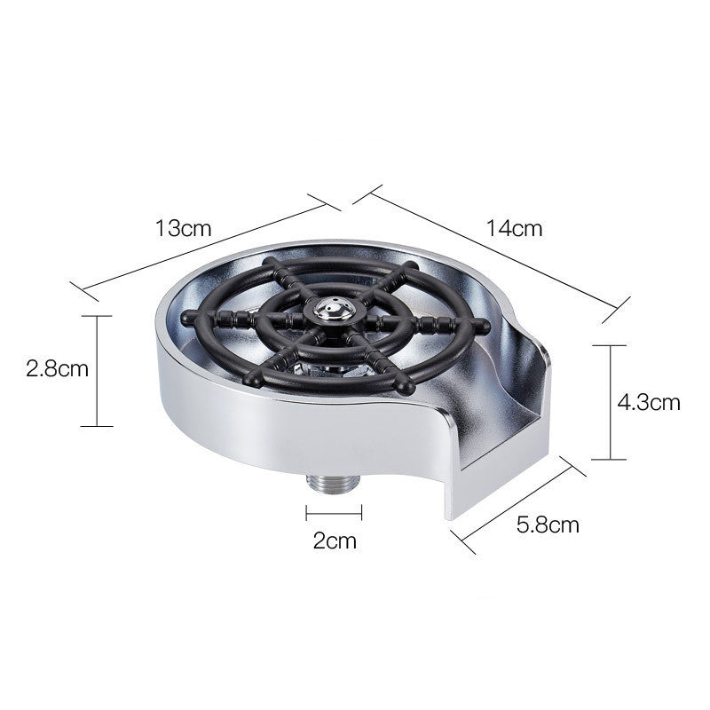 High-Pressure Cup Washer for Sink – Automatic Faucet Attachment for Mugs, Bottles & Glasses