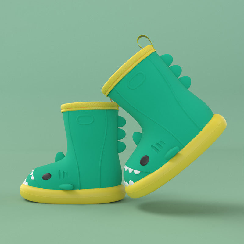 Shark Design Kids Rain Boots – Waterproof Rubber Shoes for Boys & Girls