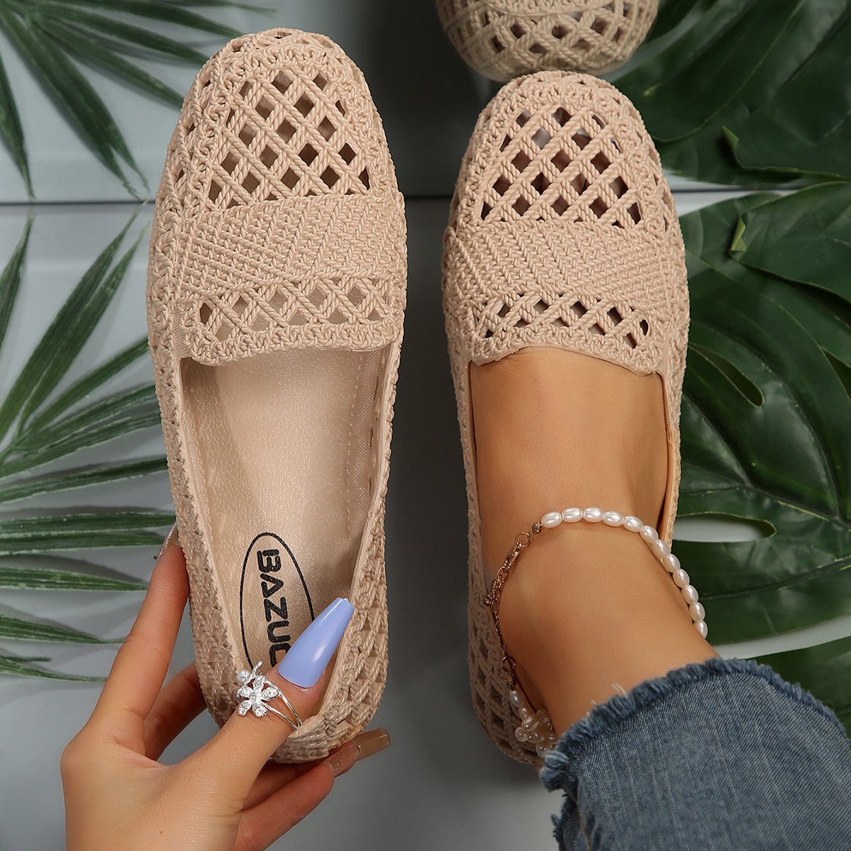 Women’s Mesh Breathable Flats – Lightweight Casual Summer Shoes