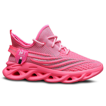 Unisex Flyknit Breathable Casual Sneakers – Lightweight Mesh Running Shoes