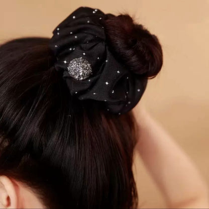 Collection 2 : Light Luxury Camellia Bow Hair Bun Maker  Elegant Black Starry Mesh Twist / Coil / Braider & Headdress Hair Insert Accessories for Women