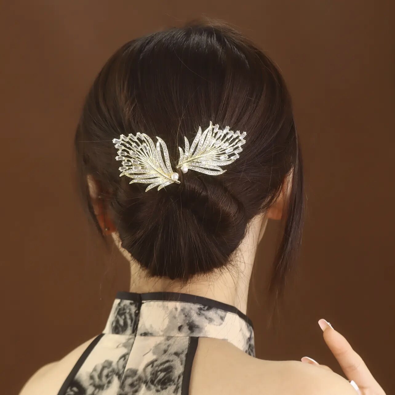 Collection 5 - Elegant Camellia Hair Pin, Fishtail Stick & Updo Bun Maker