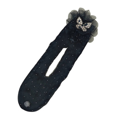 Collection 2 : Light Luxury Camellia Bow Hair Bun Maker  Elegant Black Starry Mesh Twist / Coil / Braider & Headdress Hair Insert Accessories for Women