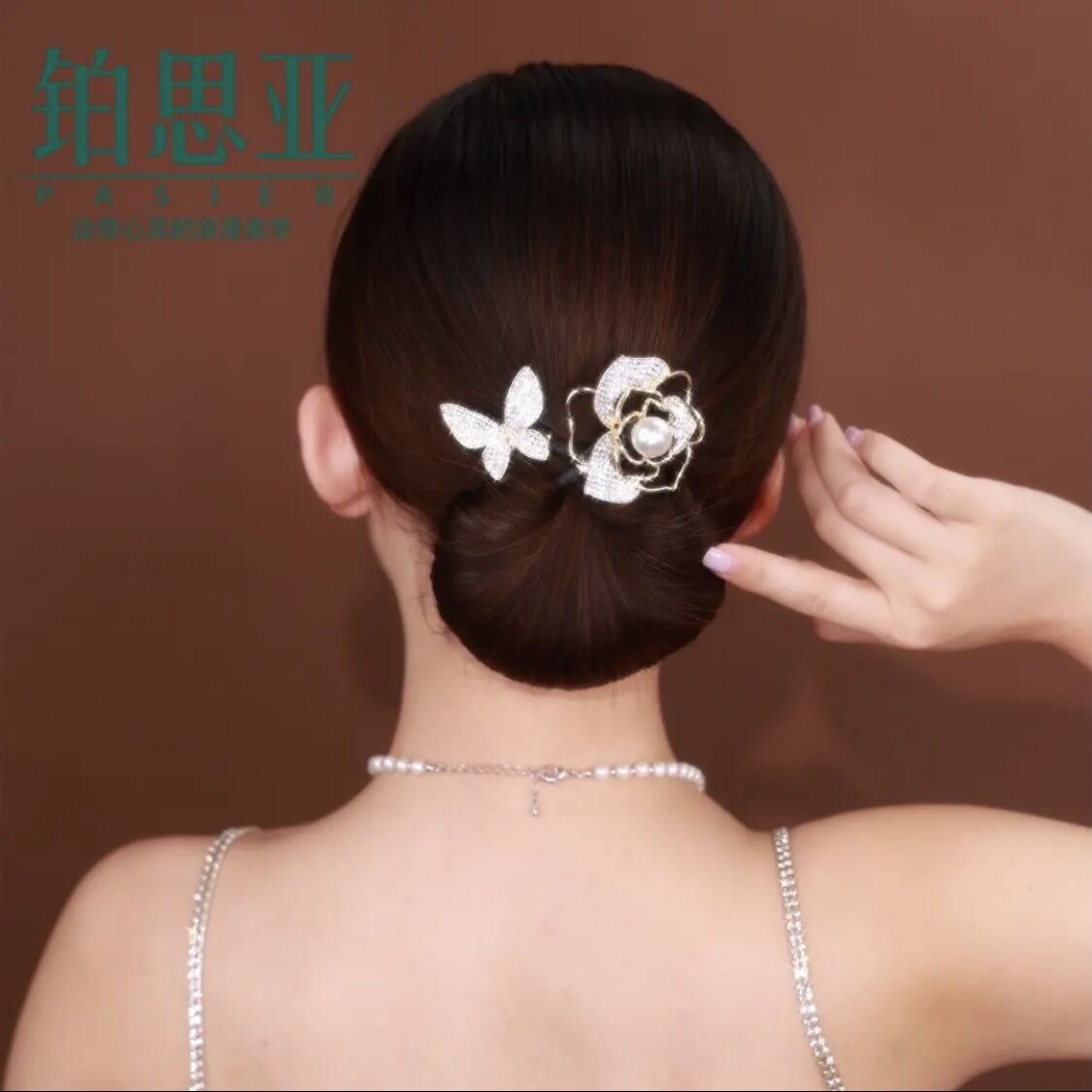 Collection 5 - Elegant Camellia Hair Pin, Fishtail Stick & Updo Bun Maker