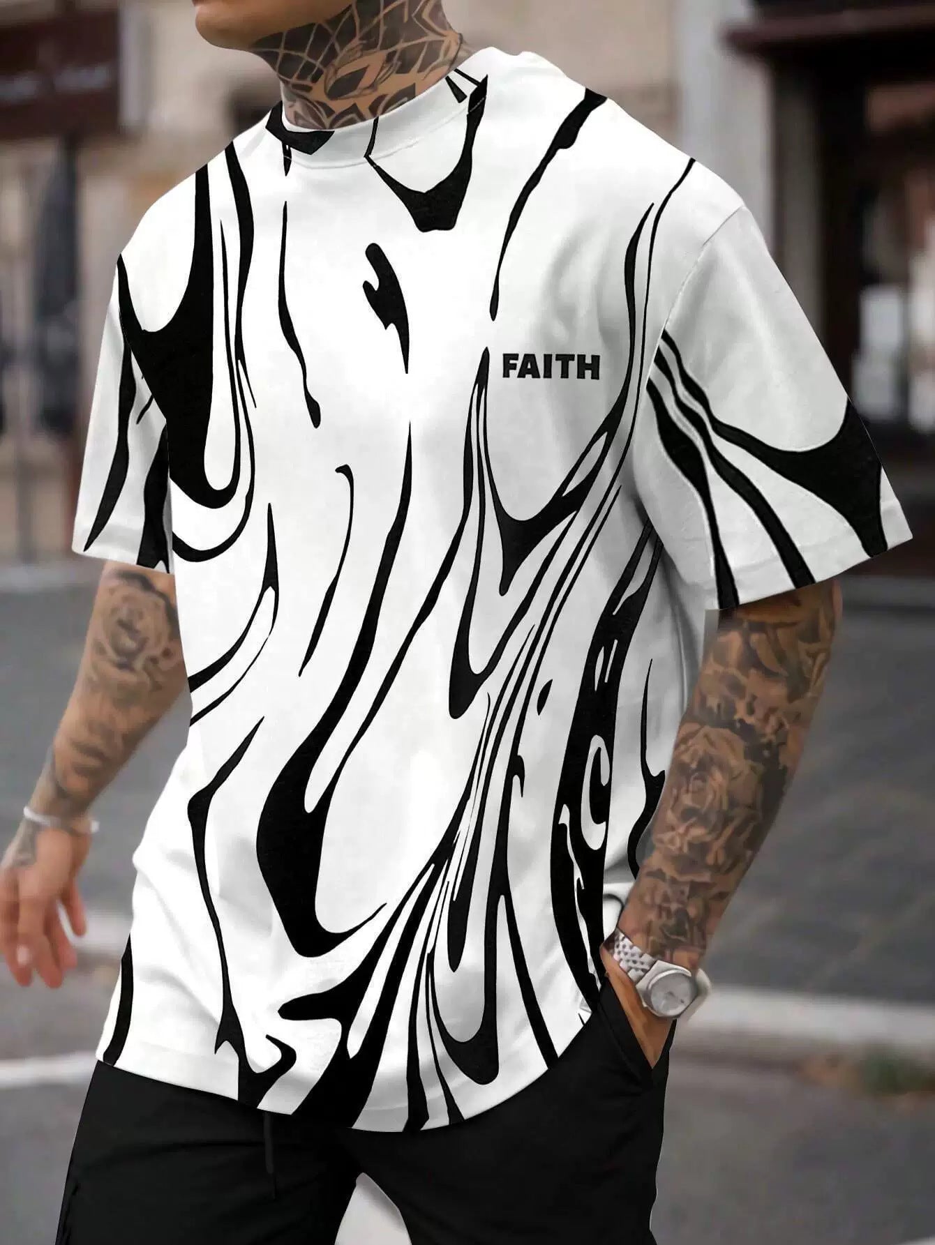 3D Printed Abstract T-Shirt