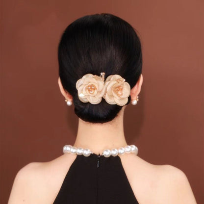 Collection 5 - Elegant Camellia Hair Pin, Fishtail Stick & Updo Bun Maker