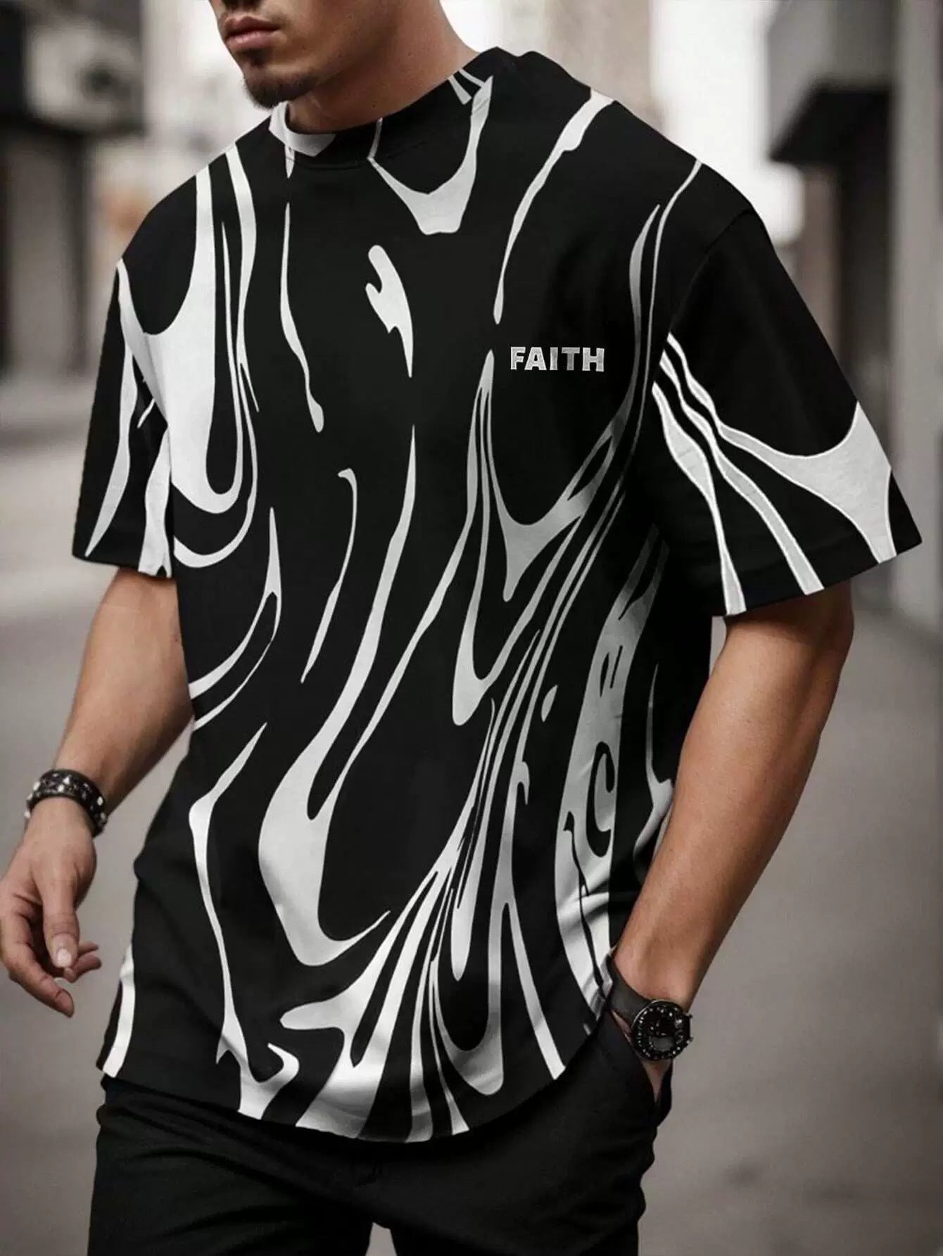 3D Printed Abstract T-Shirt