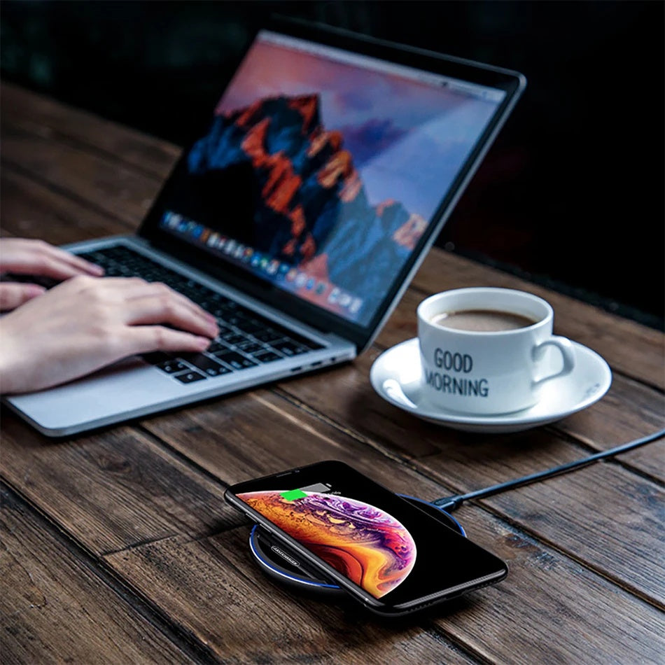 Fast Wireless Charger Pad – Universal Qi Charging Dock for iPhone & Samsung